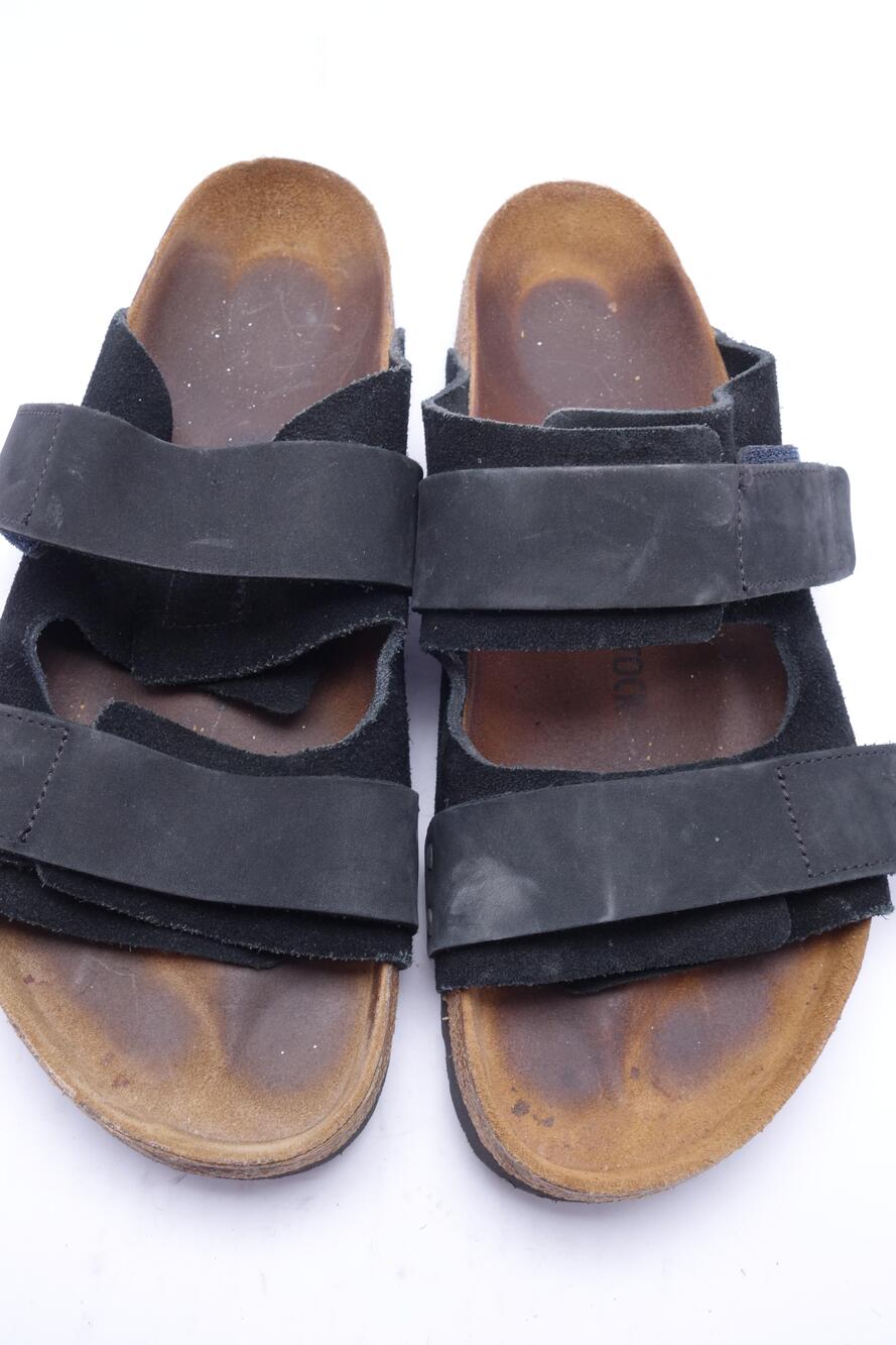 Birkenstock Shoes Mens Size 12 Black Suede Sandals Comfort Hook Loop Germany